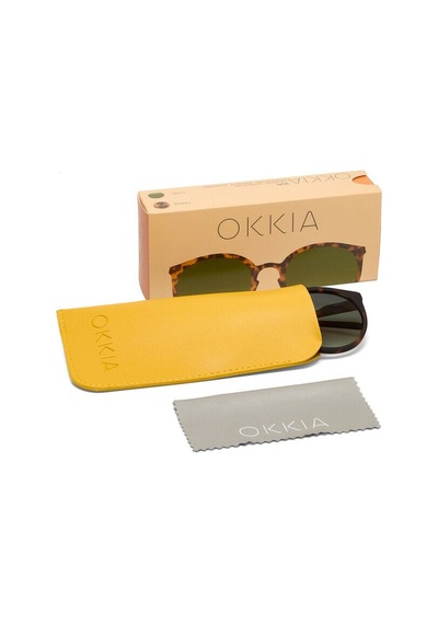 Okkia Berlino Unisex Güneş Gözlüğühavana / Lens : Kahverengi Gradyan Kahverengi - Leopar