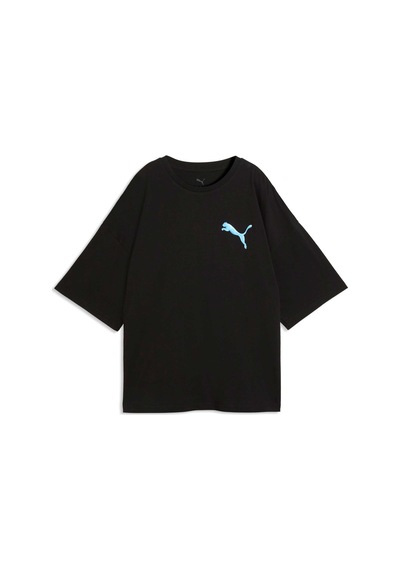 Puma Graphıc Bubble Kadın Geniş Kesim Tişört 634590 01 Siyah