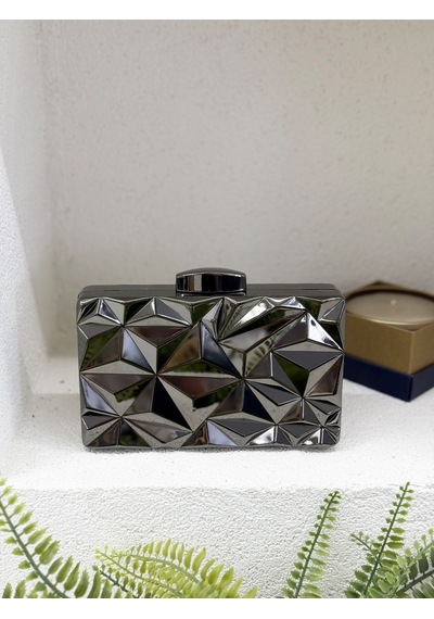 Nurkaraca 25y9773 Metal Kasalı Abiye El Çantası Kadın 18x11cm