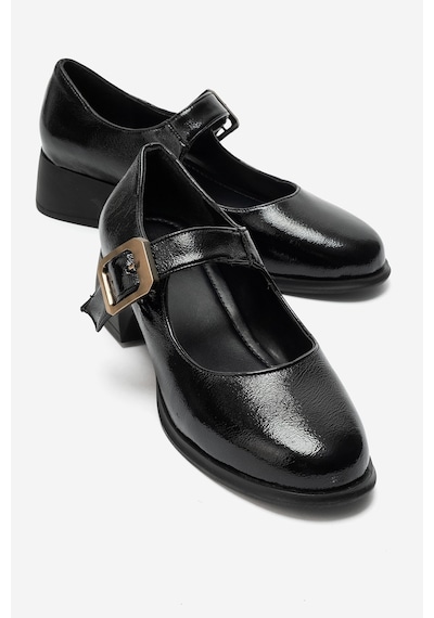 Luvi Shoes Slade Siyah Kırışık Rugan Kadın Günlük Ayakkabı