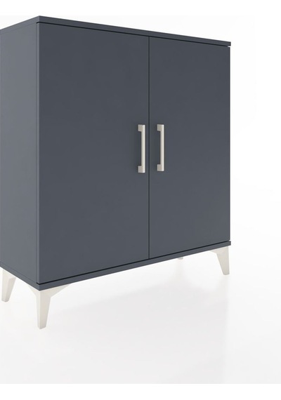 Arges Şifonyer 2 Kapaklı 88x30x96 Antrasit-antrasit Antrasit