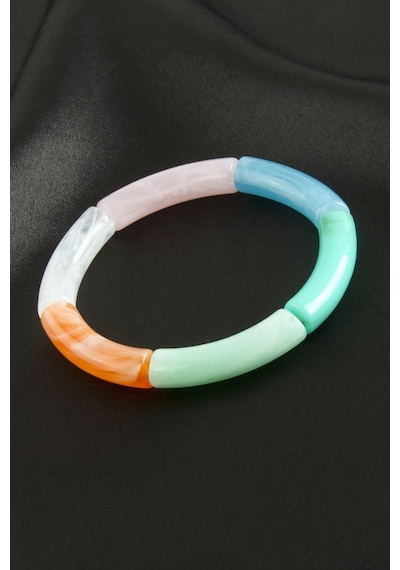 Zr Model Silindir Plastik Bileklik Çok Renkli 47490090