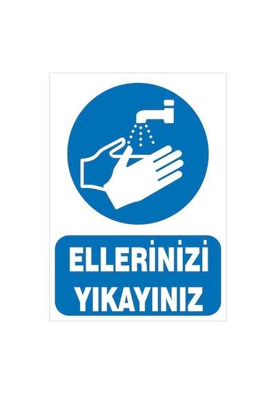 Rüzgar Güvenlik Levhaları Ellerinizi Yıkayınız Uyarı Levhası