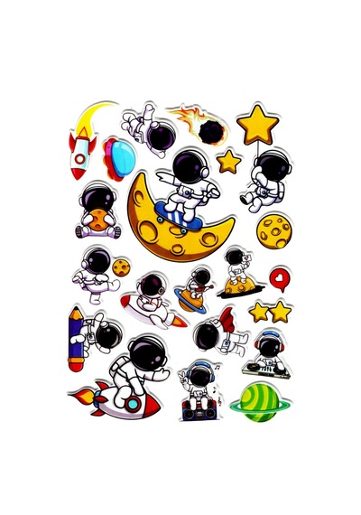 Sticker Kabartmalı Stiker Defter Planlayıcı Etiket Yqa012 -20x14cm - Moon Astranot