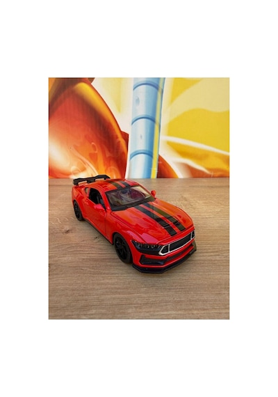 Ford Mustang Diecast Model Araba Sesli Işıklı Açılan Kapılar Ford Mustang Araba Kırmızı - Siyah