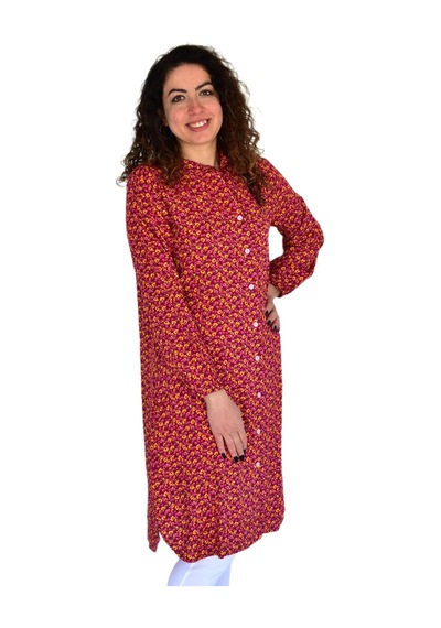 Kadın Uzun Çiçek Baskılı Desen Viscon Bluz Bgl-st04290 Bordo Kadın Uzun Çiçek Baskılı Desen Viscon Bluz Bgl-st04290 Bordo