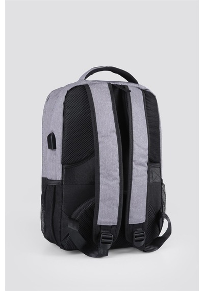 Ççs 51471 Unisex Laptop Bölmeli Çok Gözlü Seyahat Business Gri Sırt Çantası Gri