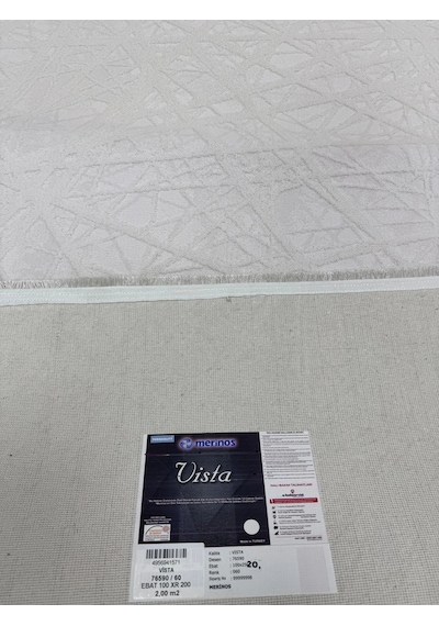 Merinos Vista 79590-060 Özel Kesme Halı Beyaz Renk Çok Renkli