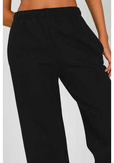 Madmext Siyah Wide Leg Basic Eşofman Altı Mg1916-siyah Siyah