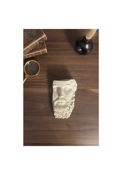 Dekoratif Filozof Büstü - Marcus Aurelius Tasarımlı Heykel Biblo - Masa Ve Kitaplık Dekoru