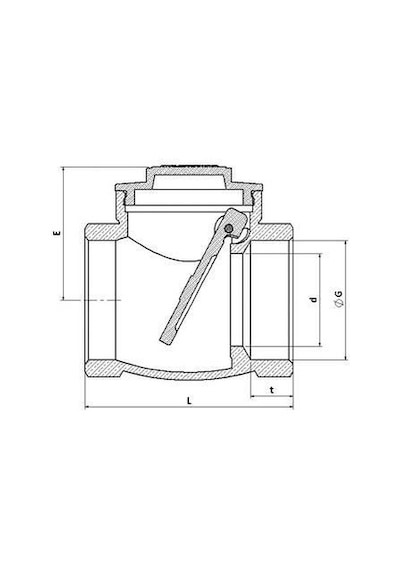 1 1/2 Çalpara Çekvalf Prinç 1'' 73615144