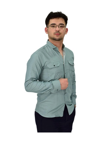 Erkek Spor Likralı Gömlek Bgl-st04343 Mint