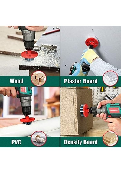 Hychıka Better Tools For Better Lıfe Delik Testeresi Seti Kutu Matkabı 7 Testere Çelengi Ve 5 Testere Çelengi, Ahşap, Alçı Panel, Sunta, Delik Delme İçin