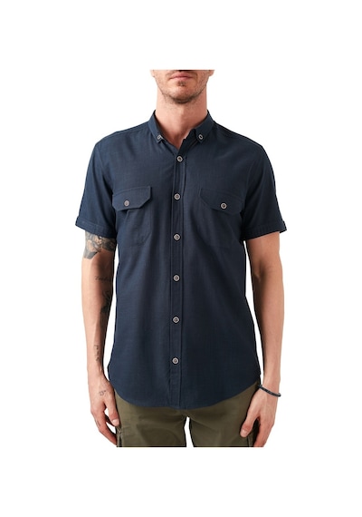 Buratti Düğmeli Yaka Pamuklu Slim Fit Cepli Erkek Gömlek Cf21S111153 Lacivert Buratti Düğmeli Yaka Pamuklu Slim Fit Cepli Erkek Gömlek Cf21S111153 Lacivert