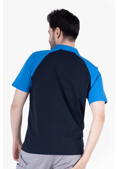 Polo Yaka Fermuarlı T-shirt Lacivert - Saks Mavi Lacivert