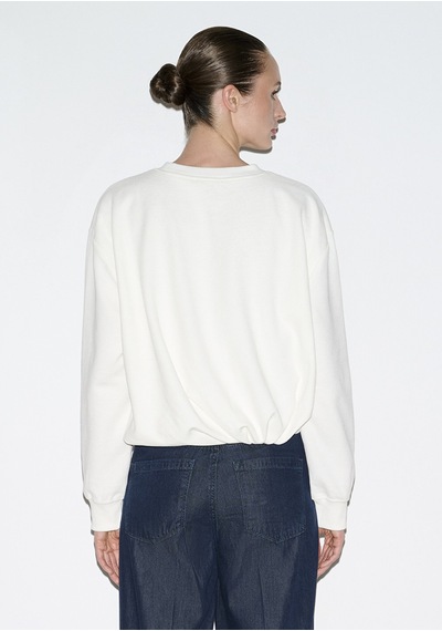 Mavi - Bisiklet Yaka Ekru Sweatshirt 1s10508-70051 Ekru