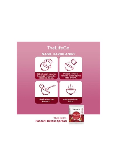 TheLifeCo Beetroot - Kırmızı Pancar Çorbası 4 x 23 G