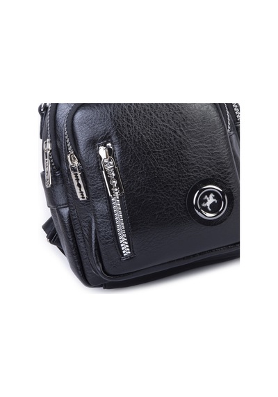 Nas Bag Kadın Dönüştürülebilir Sırt Ve Omuz Çantası Şık Geniş Fermuarlı Çanta 24x31x14 Cm Siyah Victoria