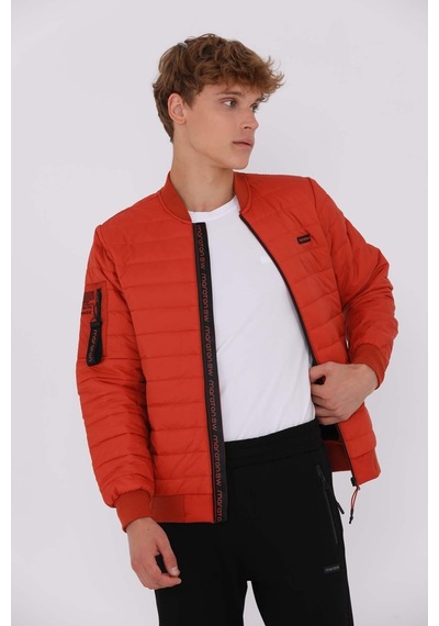 Maraton Sportswear Regular Erkek Dik Yaka Uzun Kol Basic Kiremit-siyah Mont 20211-kiremit-siyah Kiremit - Siyah