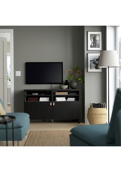 Tv Sehpası, Venge, 120x40x74 Cm, Lappvıken, Stubbarp Meşe