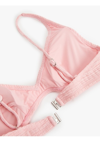 Koton Dokulu Bralet Bikini Üstü Pembe 5sak10186mm Gül