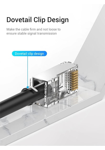 4229 Cat7 Rj45 Jack Internet Patch Kablo Ucu Konnektör Jak (10 Adet)