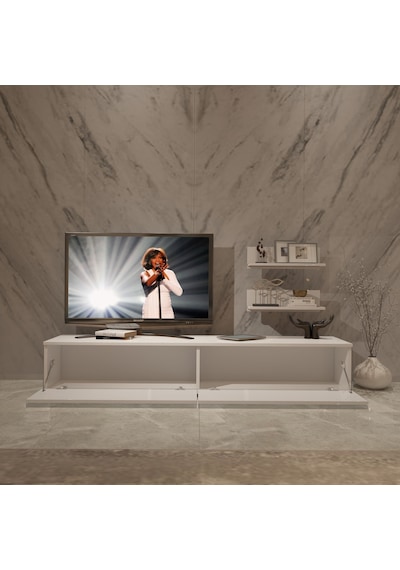 Decoraktiv Eko 4 Slm Std Tv Ünitesi Tv Sehpası Beyaz