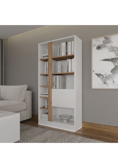 Tolu 10 Raflı Kitaplık Antrasit & Atlantik Çam Atlantik Çam - Antrasit