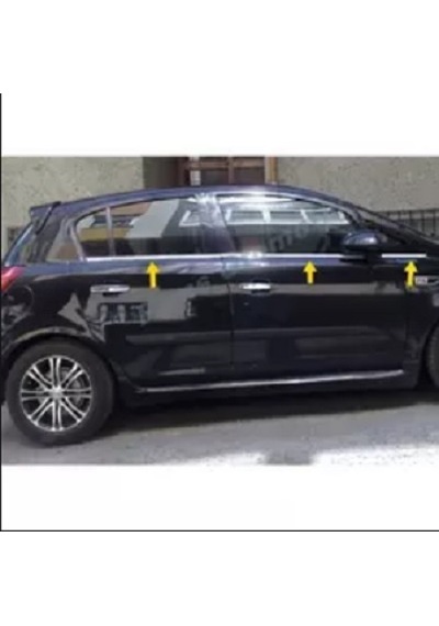 Opel Corsa D Krom Cam Çıtası 6 Parça 2007-2015 Paslanmaz Çelik N11.4733