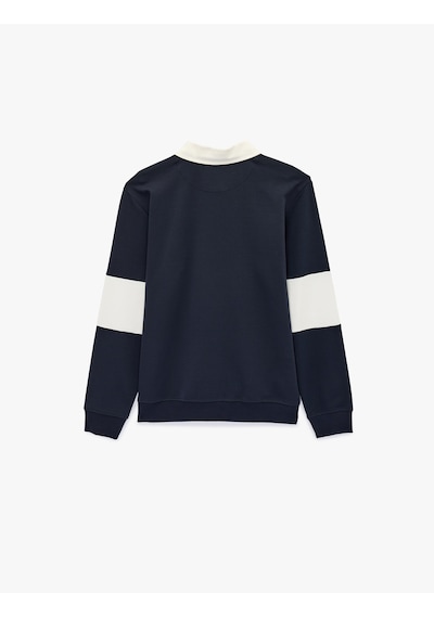 Koton Uzun Kollu Pamuklu Renk Kontrastlı Düğmeli Baskılı Polo Yaka Sweatshirt Lacivert 6sam70025mk Lacivert Koton Uzun Kollu Pamuklu Renk Kontrastlı Düğmeli Baskılı Polo Yaka Sweatshirt Lacivert 6sam70025mk Lacivert