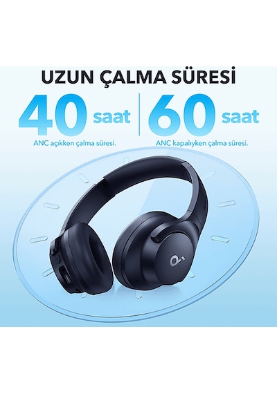 Soundcore Life Q20i Kablosuz Hibrit Nc Bluetooth Kulak Üstü Kulaklık
