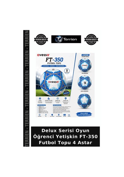 Delux Serisi Oyun Öğrenci Yetişkin Ft-350 Futbol Topu 4 Astar Çok Renkli