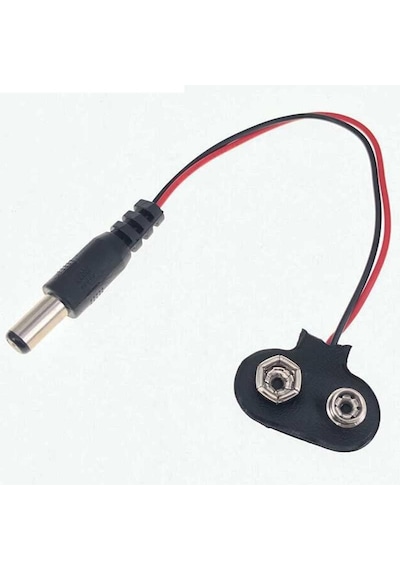 3 Adet - 9 Volt 2.1 Mm Jacklı Pil Başlığı, Adaptör Dönüştürücü Bağlantı Kablosu, Jack Battery Connector, Ic-232a