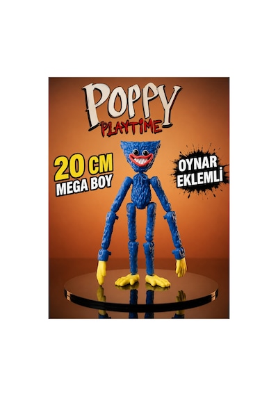 Poppy Playtime Huggy Eklemleri Hareketli Mavi Canavar Oyuncak Figürü Dummy Robot Tarzı 20cm
