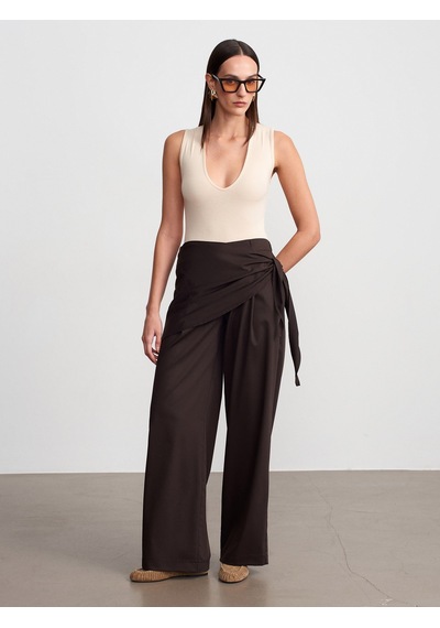 Dilvin 32835 V Yaka Bodysuit-taş