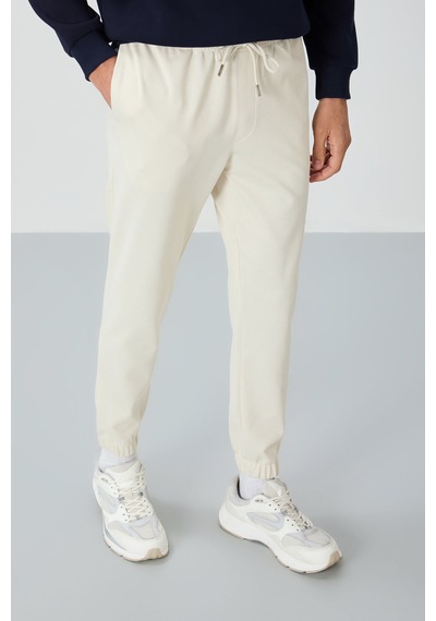 Tommy Life Bej Yüzeyi Dokulu Standart Fit Erkek Eşofman Alt - 82156 Bej