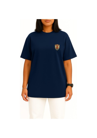 Bahriyeli Collection Oversize Kb4319 Sahil Güvenlik Botu Cep Ve Sırt Baskılı Unisex T-shirt Lacivert
