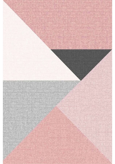 Pembe Geometrik Desen Dokuma Leke Tutmaz Masa Örtüsü Mso390n11