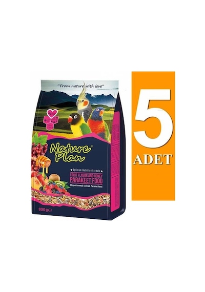 Nature Plan Paraket Yemi 800 G 5 Adet