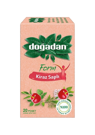 Doğadan Form Çayı 20'li Kiraz Saplı Karışık Bitki Çayı 36 G 8'li Avantaj Paketi - 8 Adet Tarı