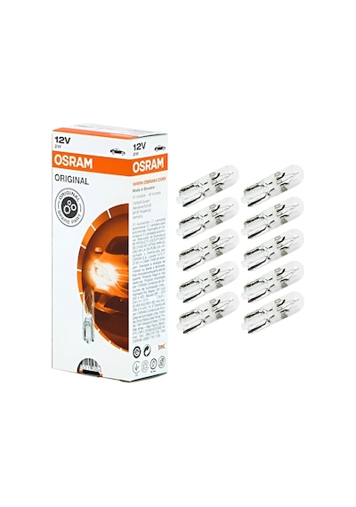 12v 2w T5 Dipsiz Gösterge Ampulü 10 Adet 2722 10x