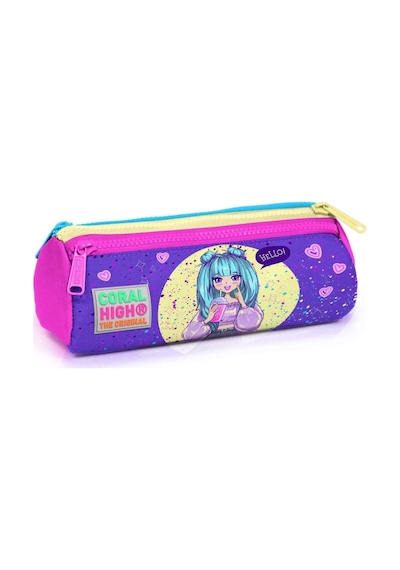 Mor Anime Üç Gözlü Kalemlik Kalem Çantası - Kız Çocuk Diğer