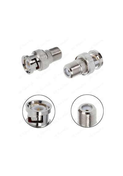 BNC Erkek - F Dişi RF Koaksiyel RG6 RG59 CCTV Konnektör