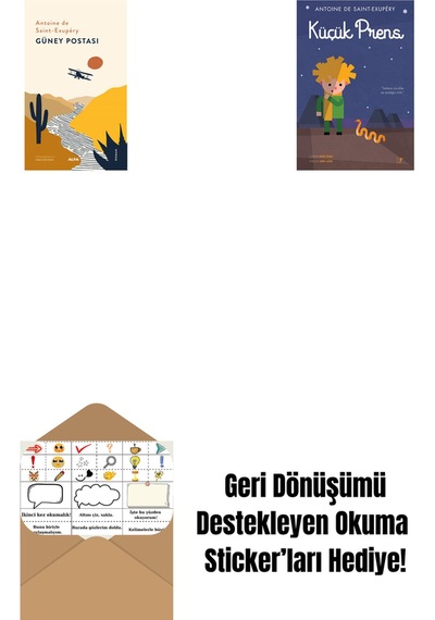 Güney Postası + Küçük Prens Ciltli - Büyük Boy + Okuma Sticker'ları