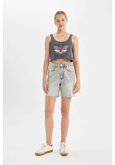 DeFacto Loose Fit Baskılı U Yaka Atlet D3595AX24HSAR191