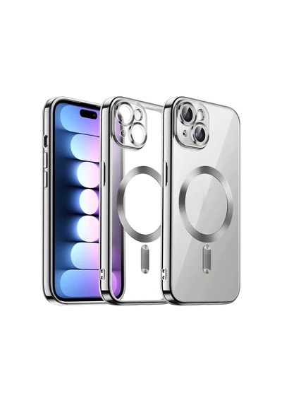 Apple İphone 15 Kılıf Kross Magneticsafe Kapak - Gümüş