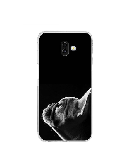 Samsung Galaxy J6+ Plus İle Uyumlu Köpek 1 Kamera Korumalı Şeffaf Kılıf Şeffaf