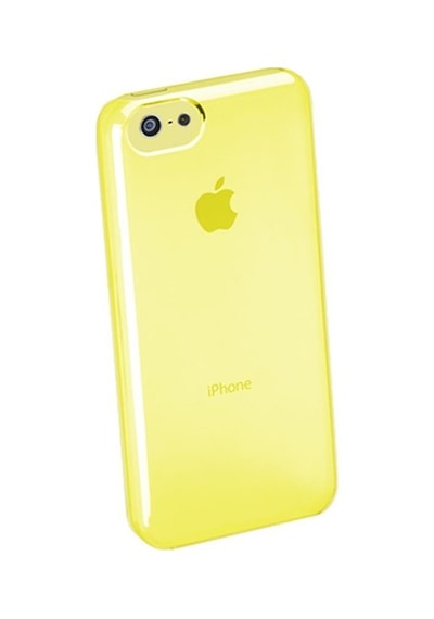 Cellular Line Apple Uyumlu iPhone 5c İle Boost Şeffaf Sert Kılıf Sarı Boostıph5cy Out