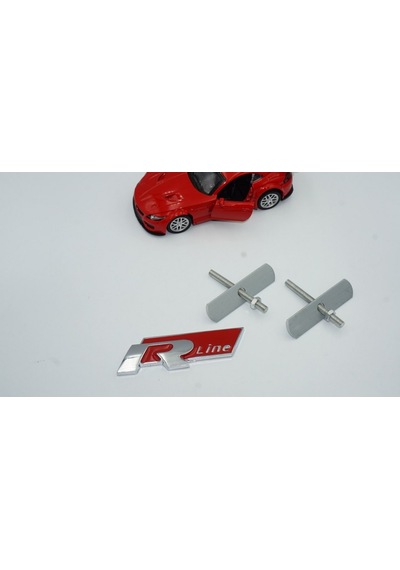 Volkswagen R Line Ön Panjur Izgara Vidalı 3D Krom Metal Logo (548706042)