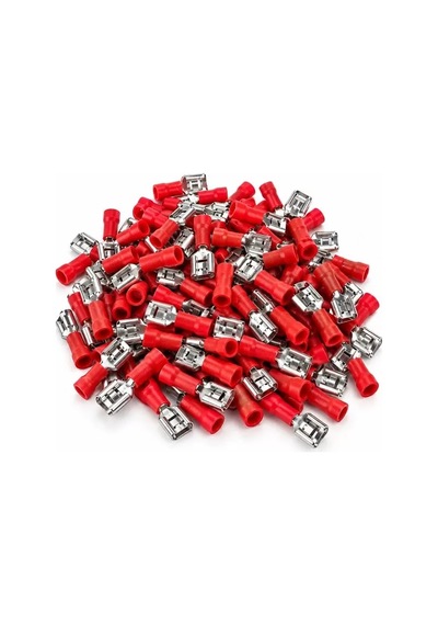 Sh Powermaster Pm-39067 0,5-1,5mm2 Kesit 20x7x5mm Soket Kırmızı İzoleli Kablo Pabucu 100'lü Paket Najmaddin